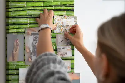 Prikbord van kurk Bamboe wandmat