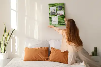 Prikbord van kurk Bamboe wandmat