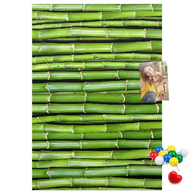 Prikbord van kurk Bamboe wandmat