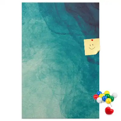 Prikbord met abstracte zeekleuren