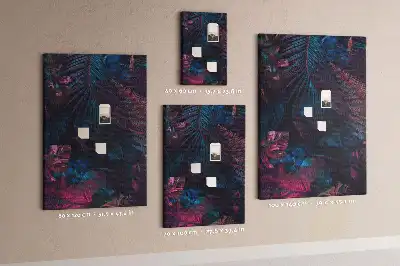 Prikbord van kurk Exotische plantenbladeren