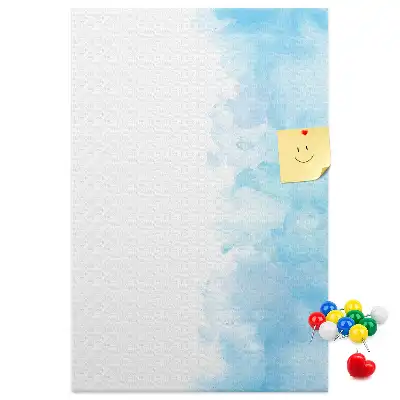 Prikbord met aquarel vlekken