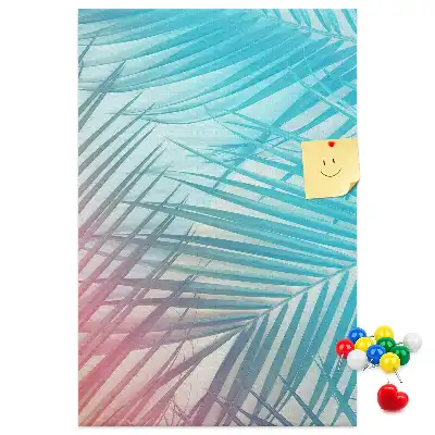 Prikbord van kurk Palmbladeren