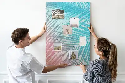Prikbord van kurk Palmbladeren
