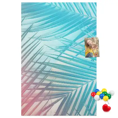 Prikbord van kurk Palmbladeren