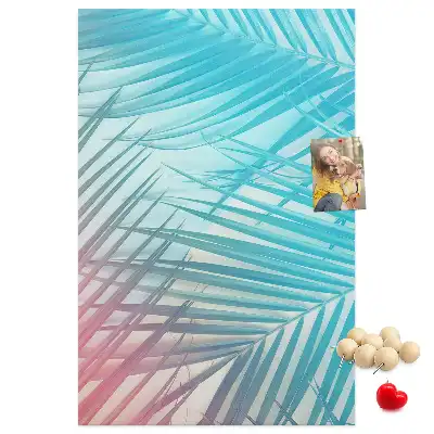 Prikbord van kurk Palmbladeren