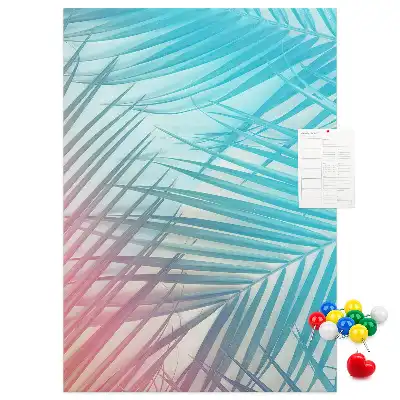 Prikbord van kurk Palmbladeren