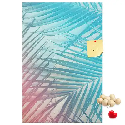 Prikbord van kurk Palmbladeren