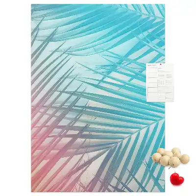 Prikbord van kurk Palmbladeren