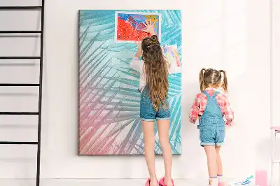 Prikbord van kurk Palmbladeren