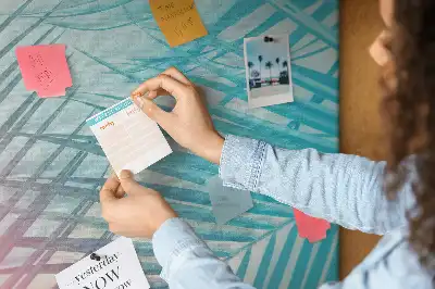 Prikbord van kurk Palmbladeren