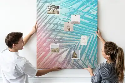 Prikbord van kurk Palmbladeren
