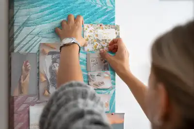 Prikbord van kurk Palmbladeren
