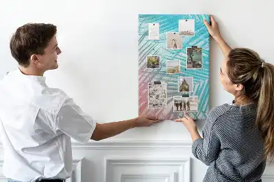 Prikbord van kurk Palmbladeren