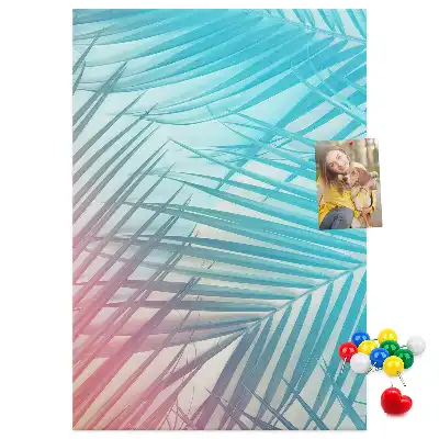 Prikbord van kurk Palmbladeren