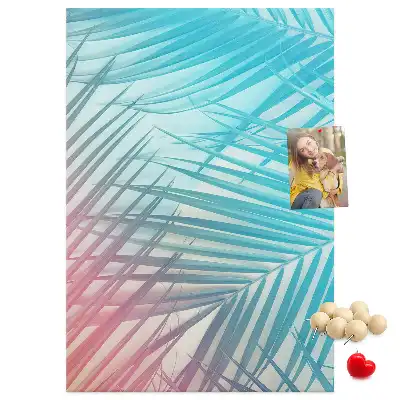 Prikbord van kurk Palmbladeren