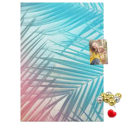 Prikbord van kurk Palmbladeren