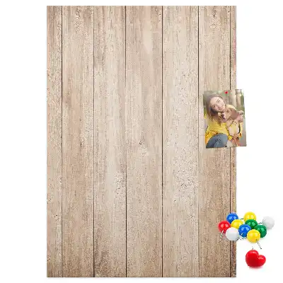 Prikbord Lichte houten planken