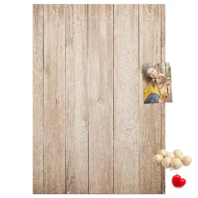 Prikbord Lichte houten planken