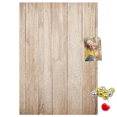 Prikbord Lichte houten planken