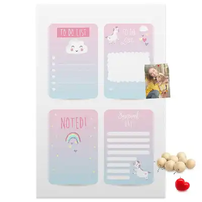 Prikbord van kurk Eenhoorn planner