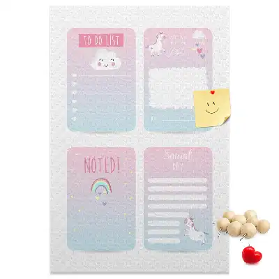 Prikbord van kurk Eenhoorn planner