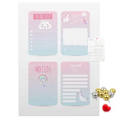 Prikbord van kurk Eenhoorn planner