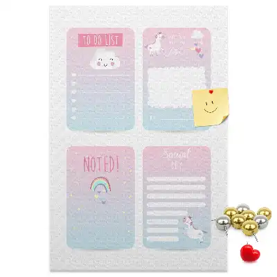 Prikbord van kurk Eenhoorn planner
