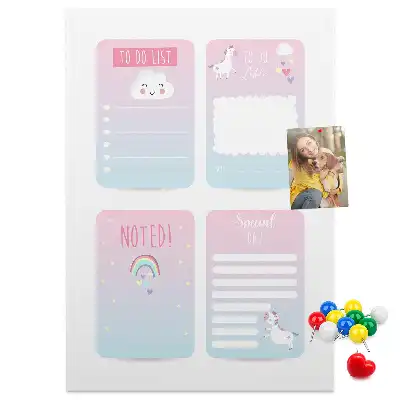 Prikbord van kurk Eenhoorn planner
