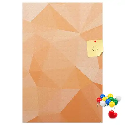 Prikbord met abstracte driehoeken