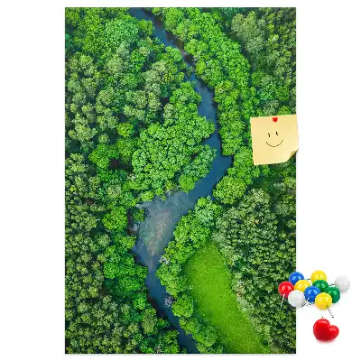 Bosbeek kurken prikbord