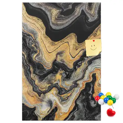 Prikbord met artistieke abstracte vlekken