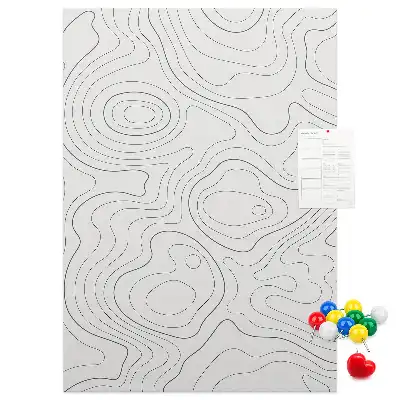 Prikbord van kurk Lineaire abstractie