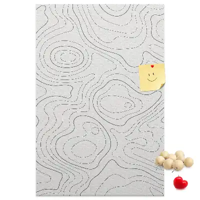 Prikbord van kurk Lineaire abstractie