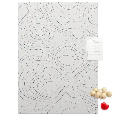 Prikbord van kurk Lineaire abstractie