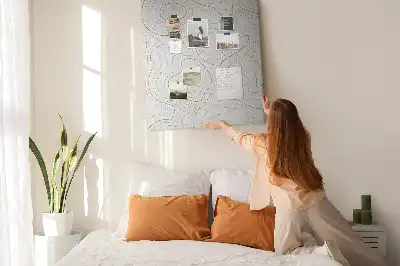 Prikbord van kurk Lineaire abstractie