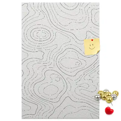 Prikbord van kurk Lineaire abstractie