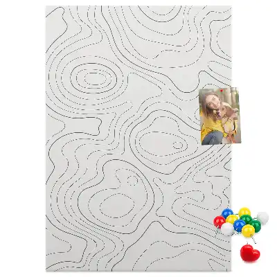Prikbord van kurk Lineaire abstractie