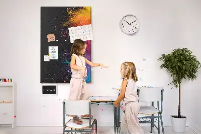 Prikbord van kurk Gekleurd poeder