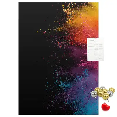 Prikbord van kurk Gekleurd poeder