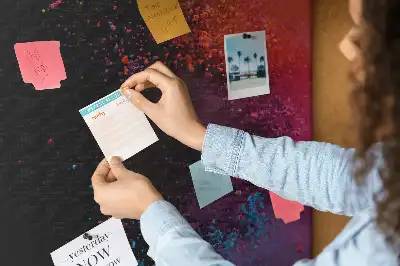 Prikbord van kurk Gekleurd poeder