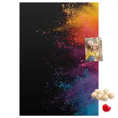 Prikbord van kurk Gekleurd poeder