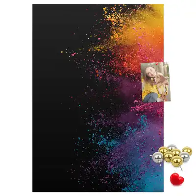 Prikbord van kurk Gekleurd poeder