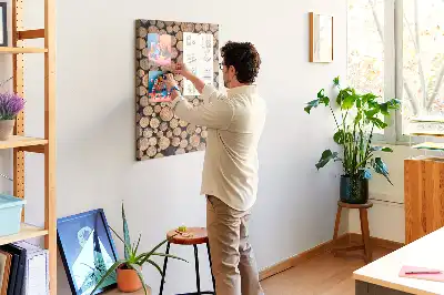 Prikbord Stukken van stammen opstellingen