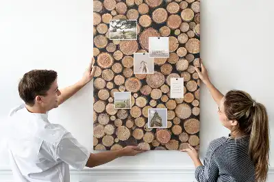 Prikbord Stukken van stammen opstellingen