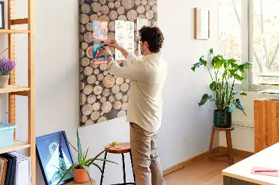 Prikbord Stukken van stammen opstellingen