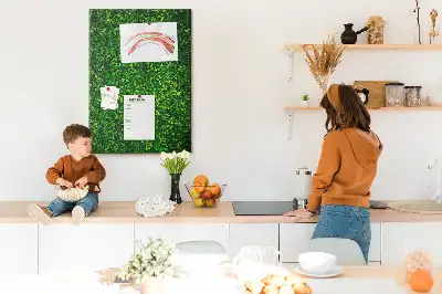 Prikbord van kurk Omheining in bladeren
