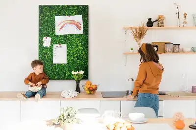 Prikbord van kurk Omheining in bladeren