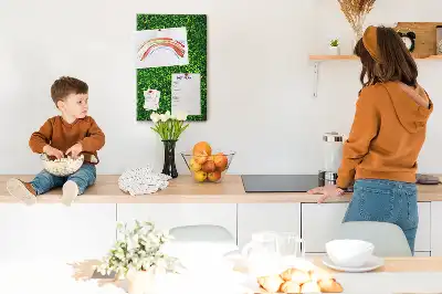 Prikbord van kurk Omheining in bladeren