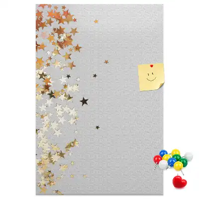 Kurken prikbord met kleine sterretjes
